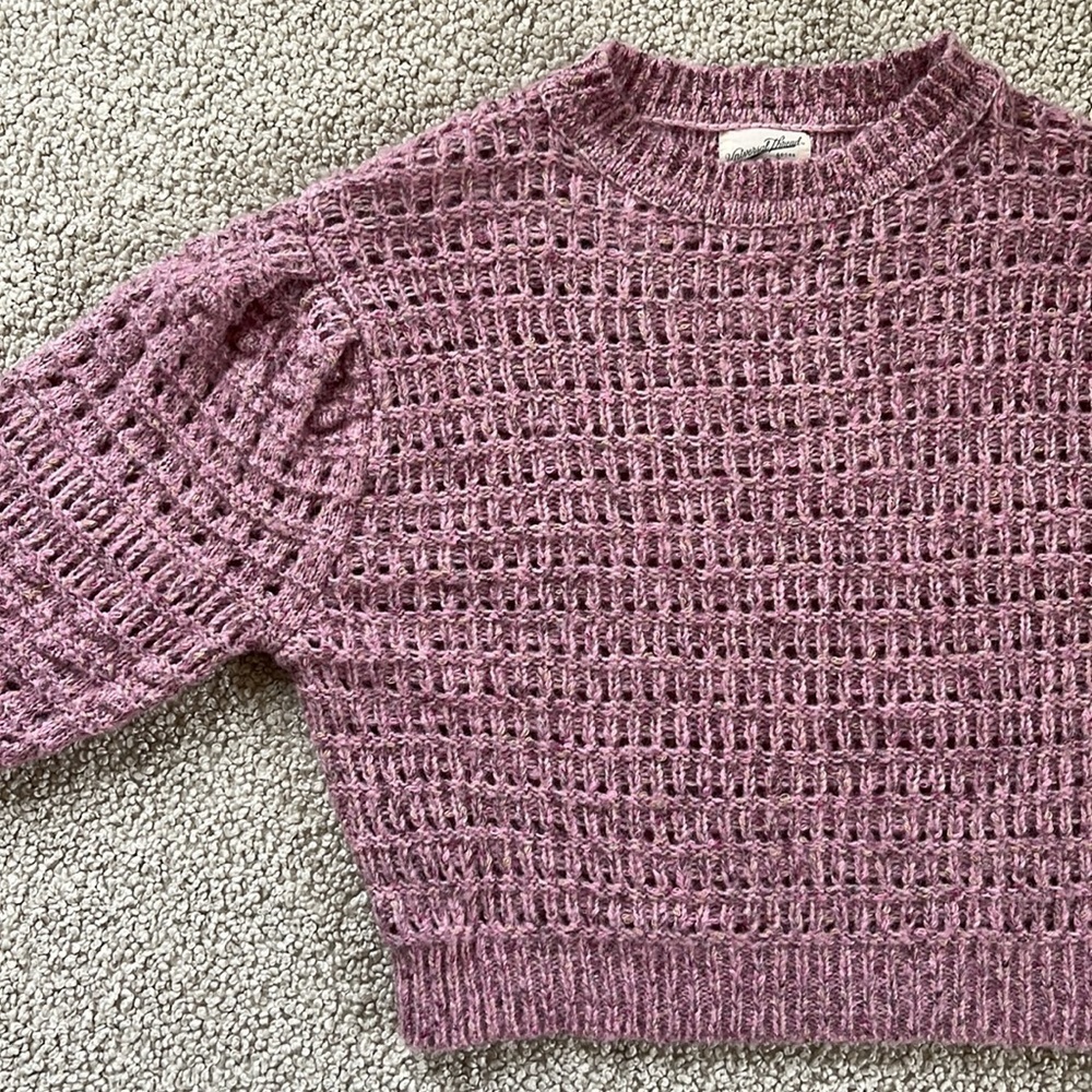 UNIVERSAL THREAD Pointelle Knit Sweater Pink NWT Medium